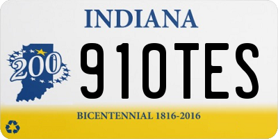 IN license plate 910TES