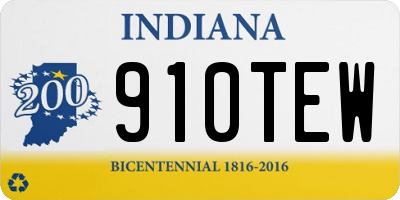IN license plate 910TEW