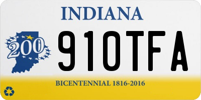 IN license plate 910TFA