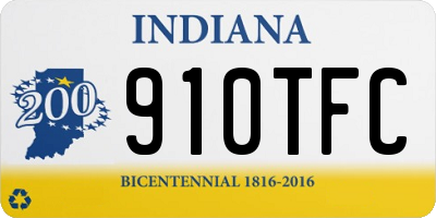 IN license plate 910TFC