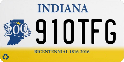 IN license plate 910TFG