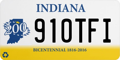 IN license plate 910TFI
