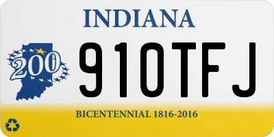 IN license plate 910TFJ