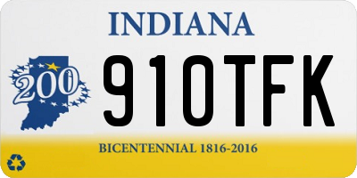 IN license plate 910TFK