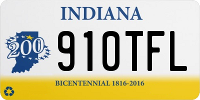 IN license plate 910TFL