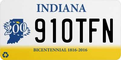IN license plate 910TFN