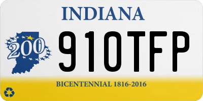 IN license plate 910TFP