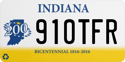 IN license plate 910TFR
