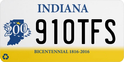 IN license plate 910TFS