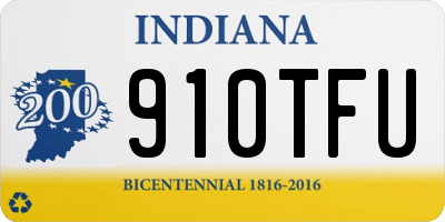 IN license plate 910TFU