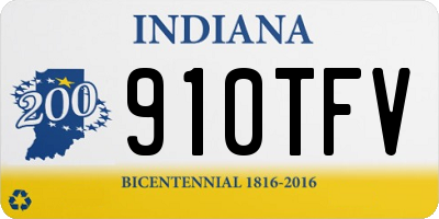 IN license plate 910TFV