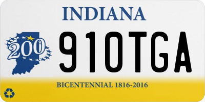 IN license plate 910TGA
