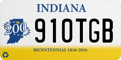 IN license plate 910TGB