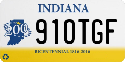 IN license plate 910TGF