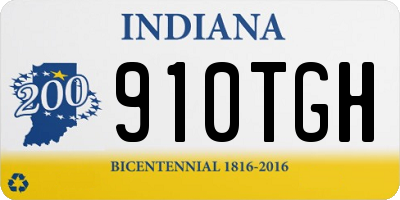 IN license plate 910TGH
