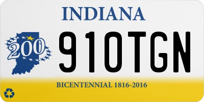 IN license plate 910TGN