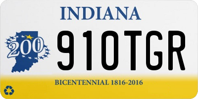 IN license plate 910TGR