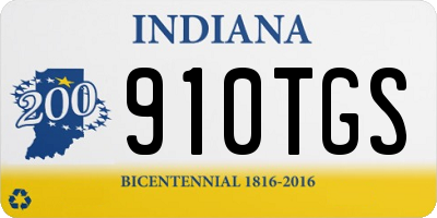 IN license plate 910TGS