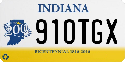 IN license plate 910TGX