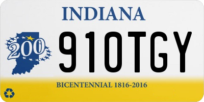 IN license plate 910TGY