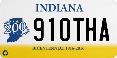 IN license plate 910THA