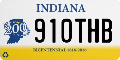 IN license plate 910THB
