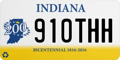 IN license plate 910THH