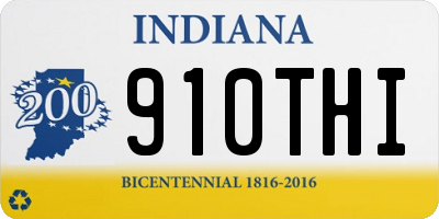 IN license plate 910THI