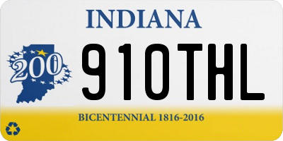 IN license plate 910THL