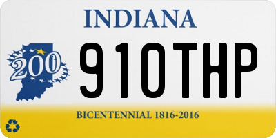 IN license plate 910THP
