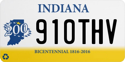 IN license plate 910THV