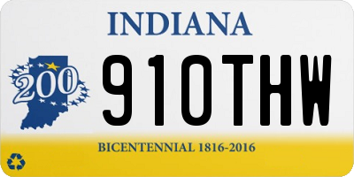 IN license plate 910THW