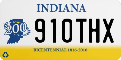 IN license plate 910THX