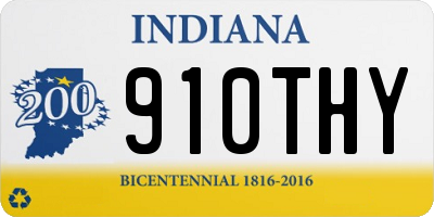 IN license plate 910THY