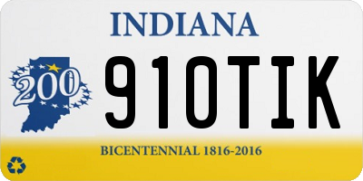 IN license plate 910TIK