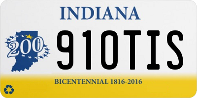 IN license plate 910TIS