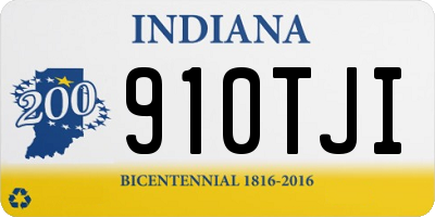 IN license plate 910TJI