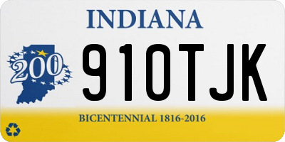 IN license plate 910TJK