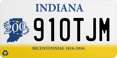 IN license plate 910TJM