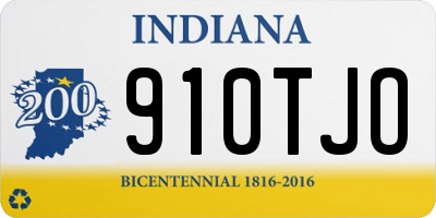 IN license plate 910TJO