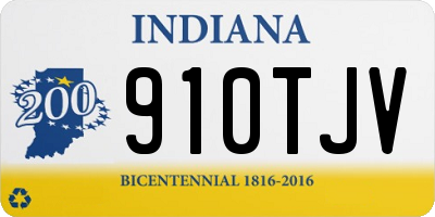 IN license plate 910TJV