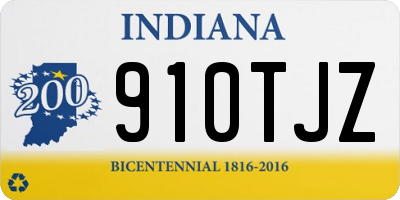 IN license plate 910TJZ