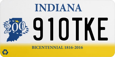 IN license plate 910TKE