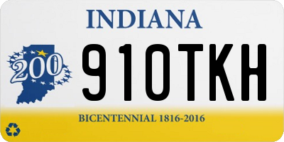IN license plate 910TKH