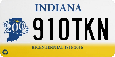 IN license plate 910TKN