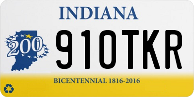 IN license plate 910TKR