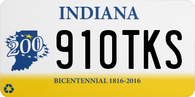 IN license plate 910TKS
