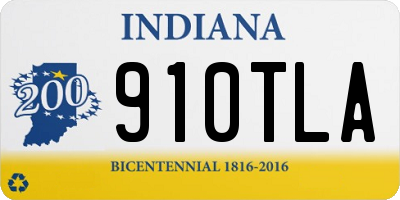 IN license plate 910TLA