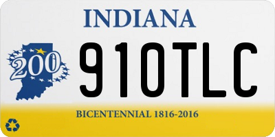IN license plate 910TLC