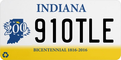IN license plate 910TLE